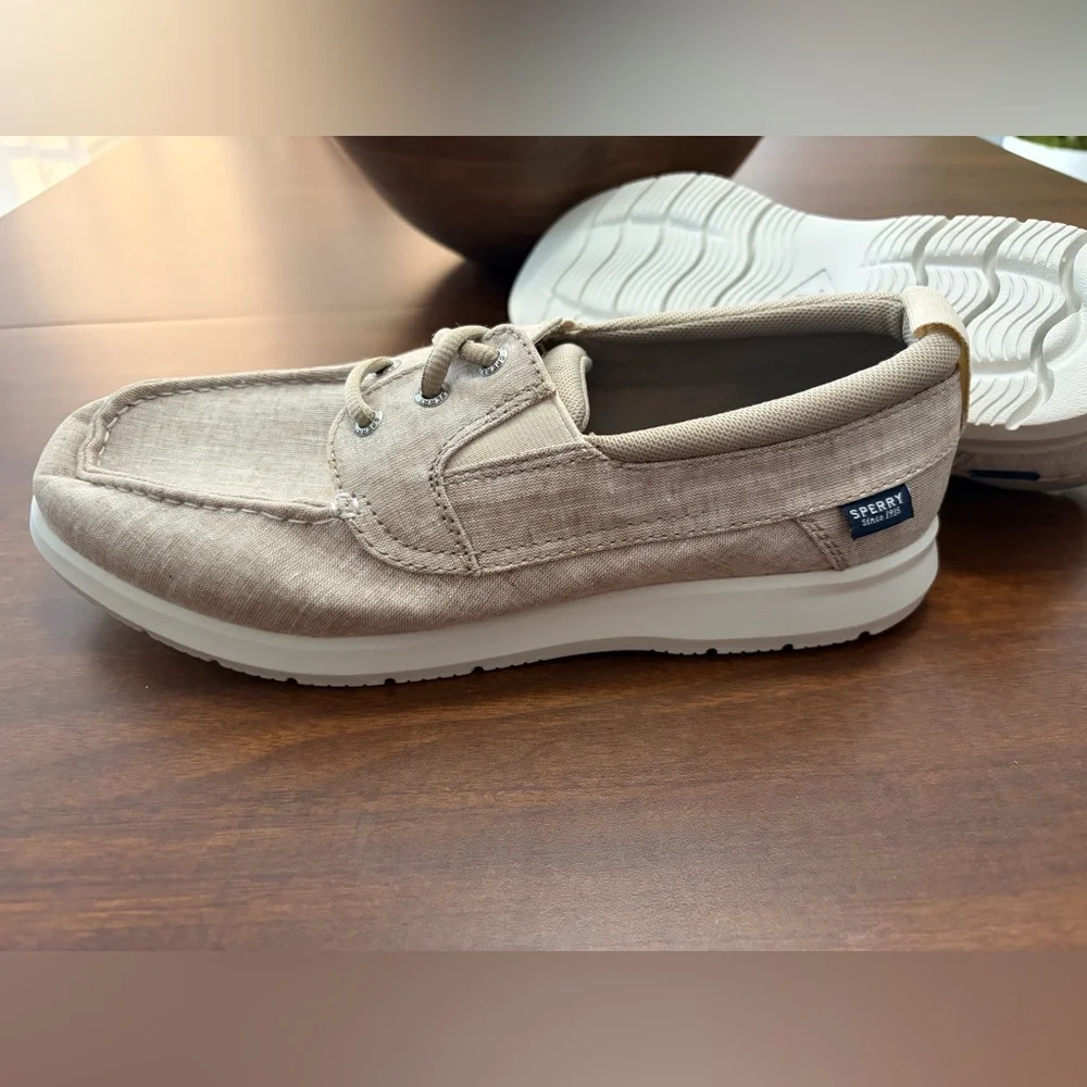 Sperry Men's, Bowrider Plushstep 3-Eye Sand 8M size 10